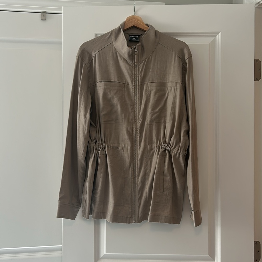 32degrees linen blend tan jacket size large